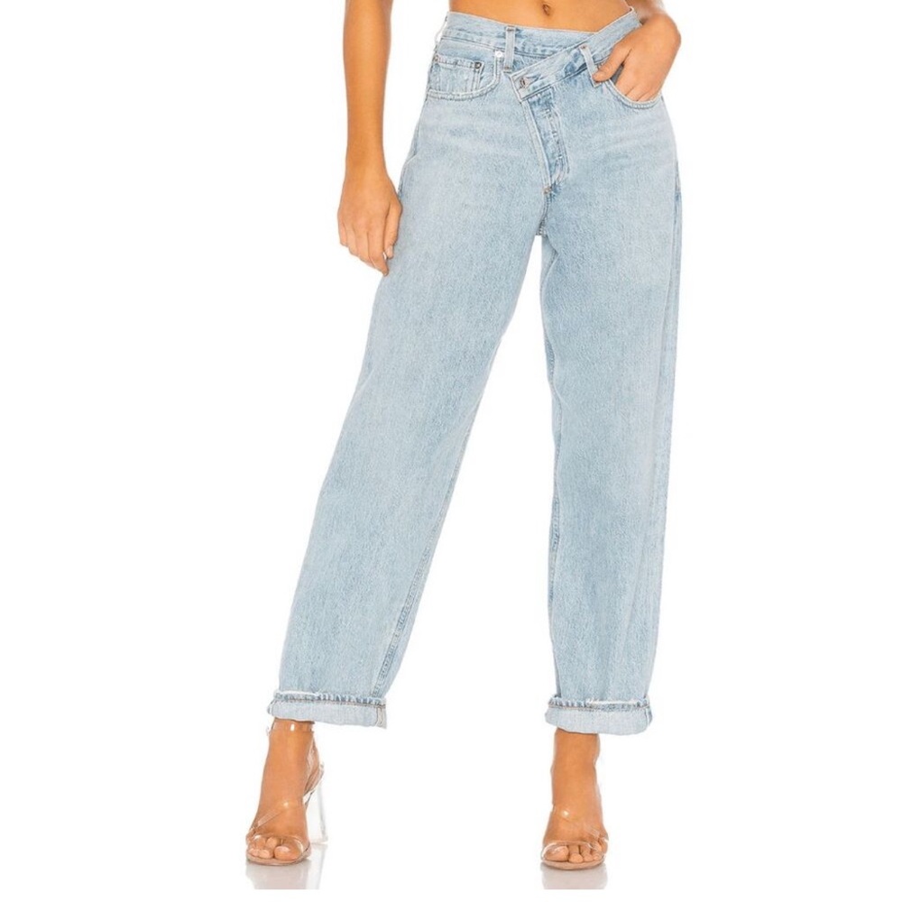 Agolde Light Wash Straight Leg Jeans